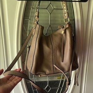 Montana West Tan Shoulder Bag with Gold Hardware (gun carrying handbag)